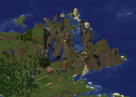 An isometric view of the main town area ("Altuo") for BCR-MC 3. 