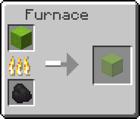 Smelting recipe, one Lime Concrete Powder to one Lime Stained Glass
